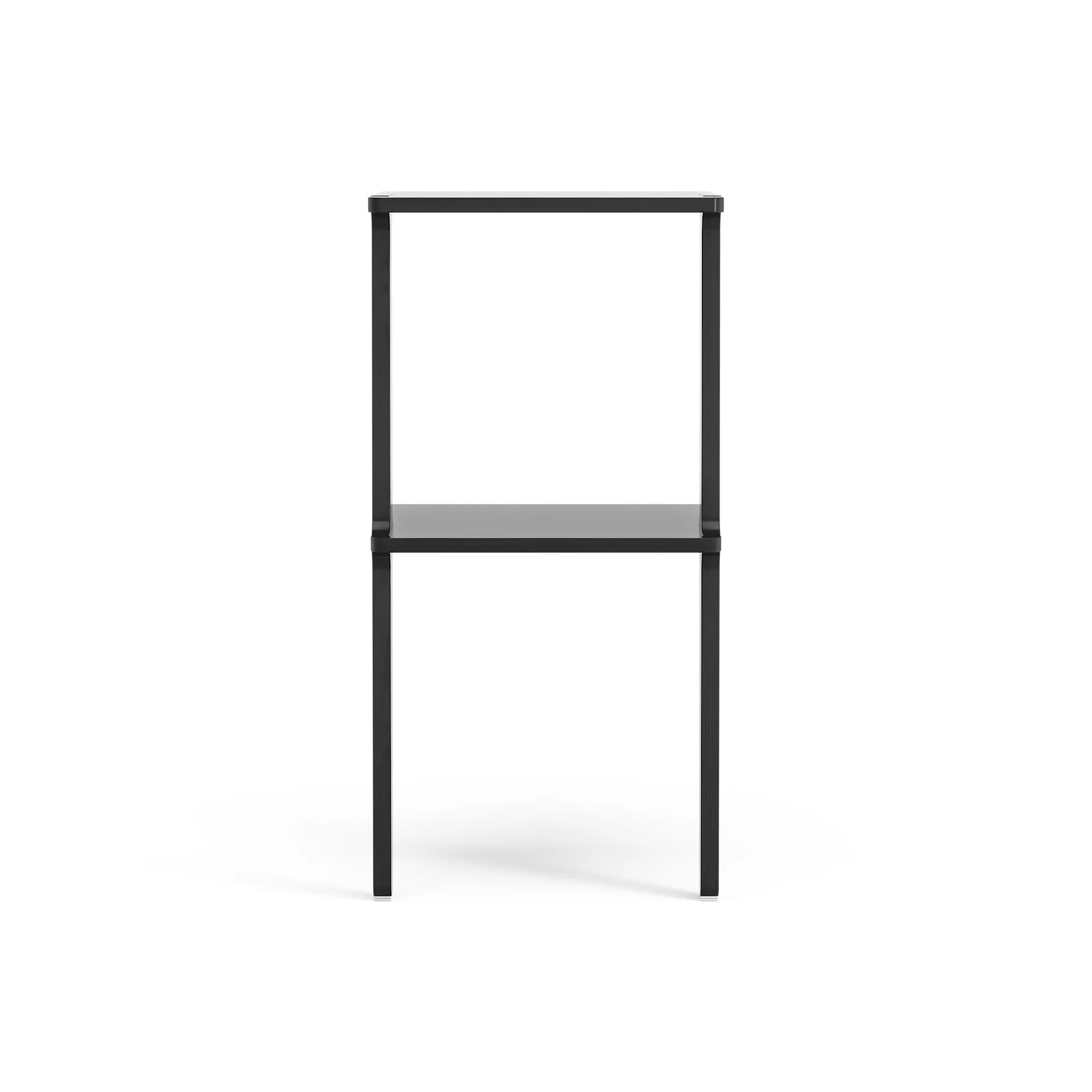 Libri shelf 2 shelf, Ash black glazed Swedese