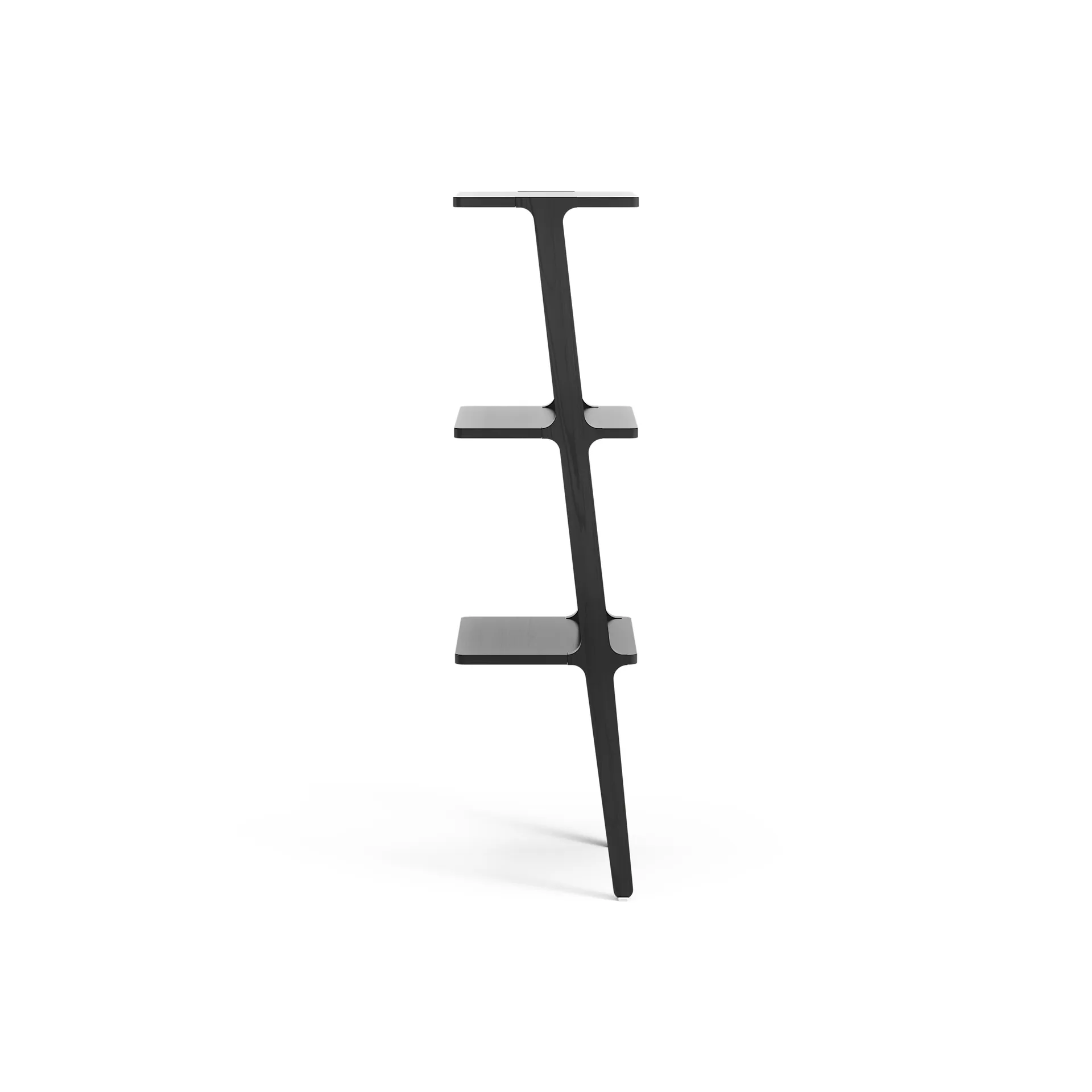 Libri shelf 3 shelf, Ash black glazed Swedese