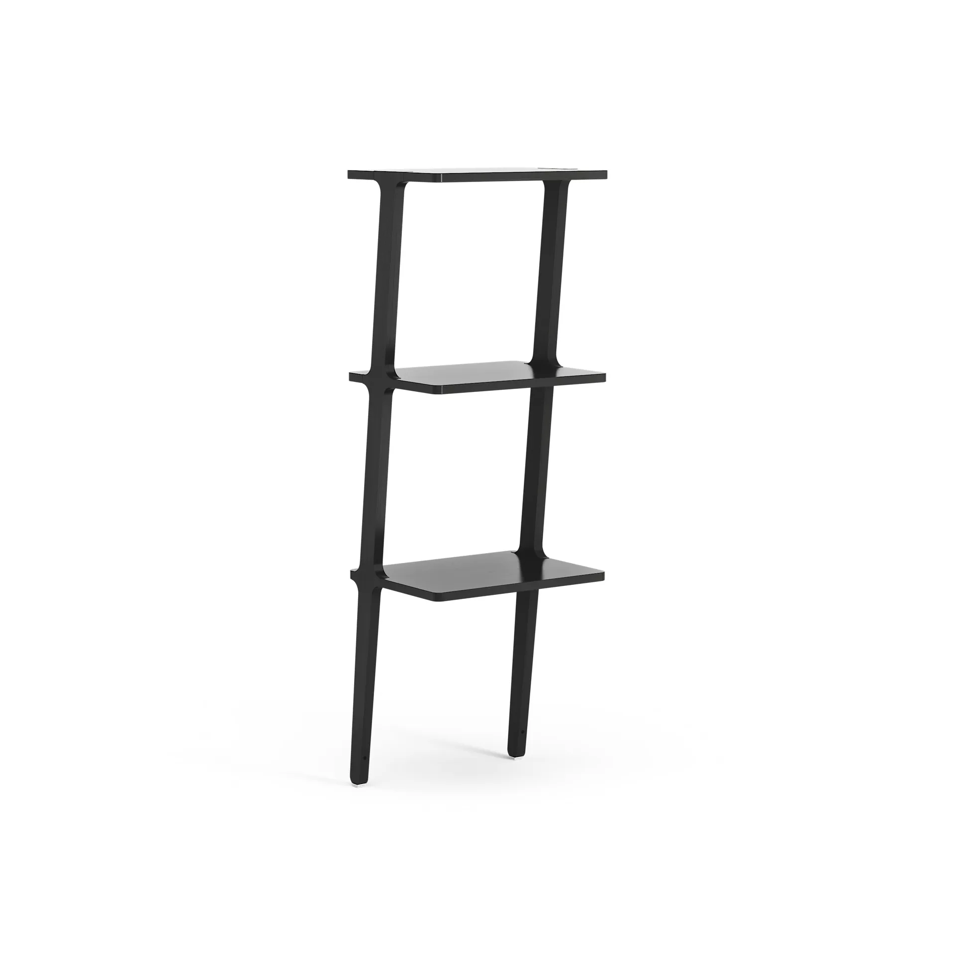 Libri shelf 3 shelf, Ash black glazed Swedese