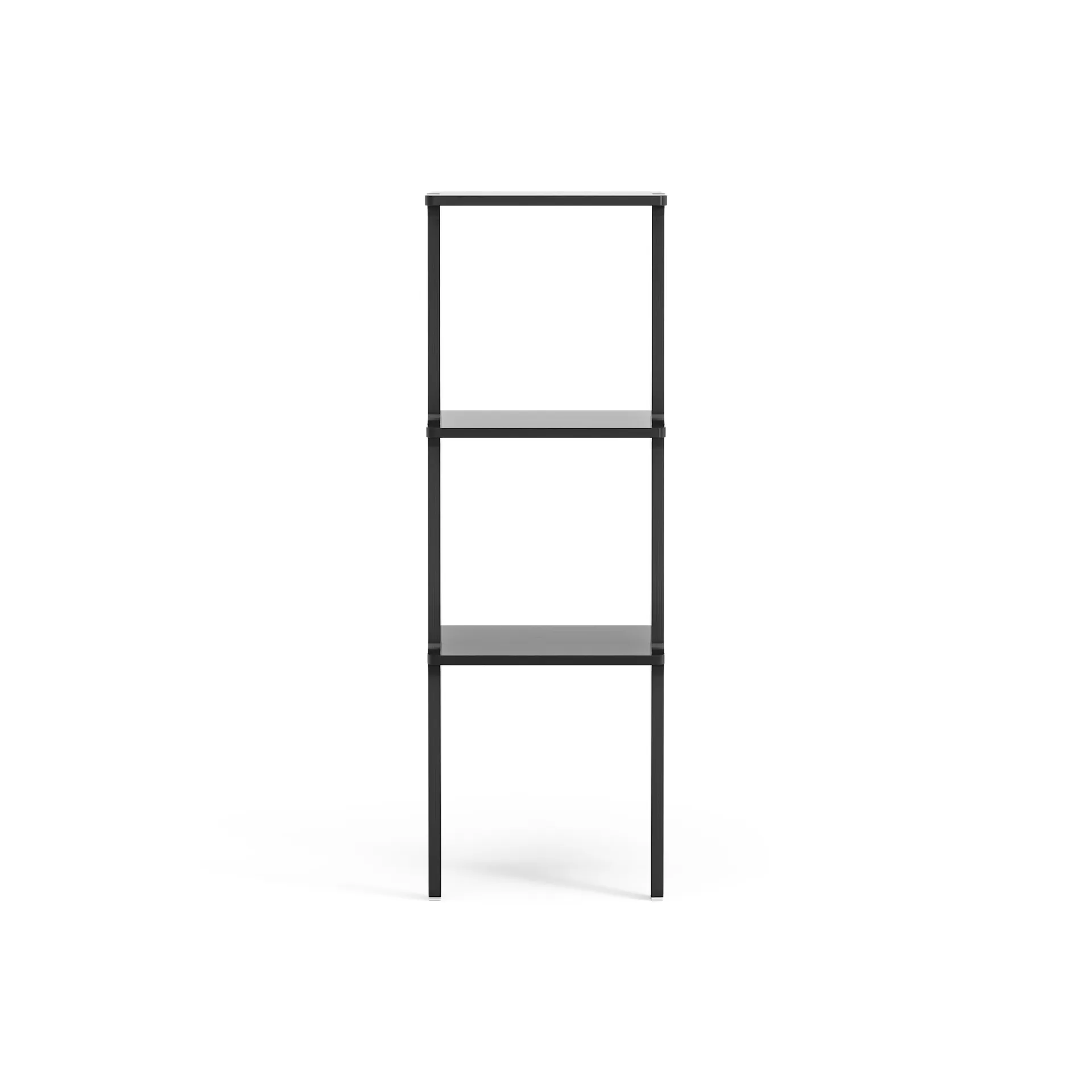 Libri shelf 3 shelf, Ash black glazed Swedese