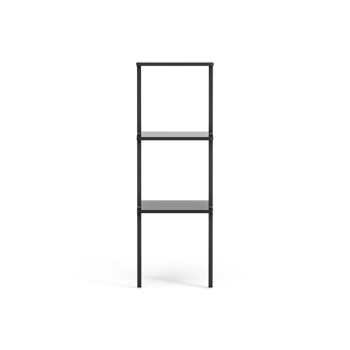 Libri shelf 3 shelf, Ash black glazed Swedese