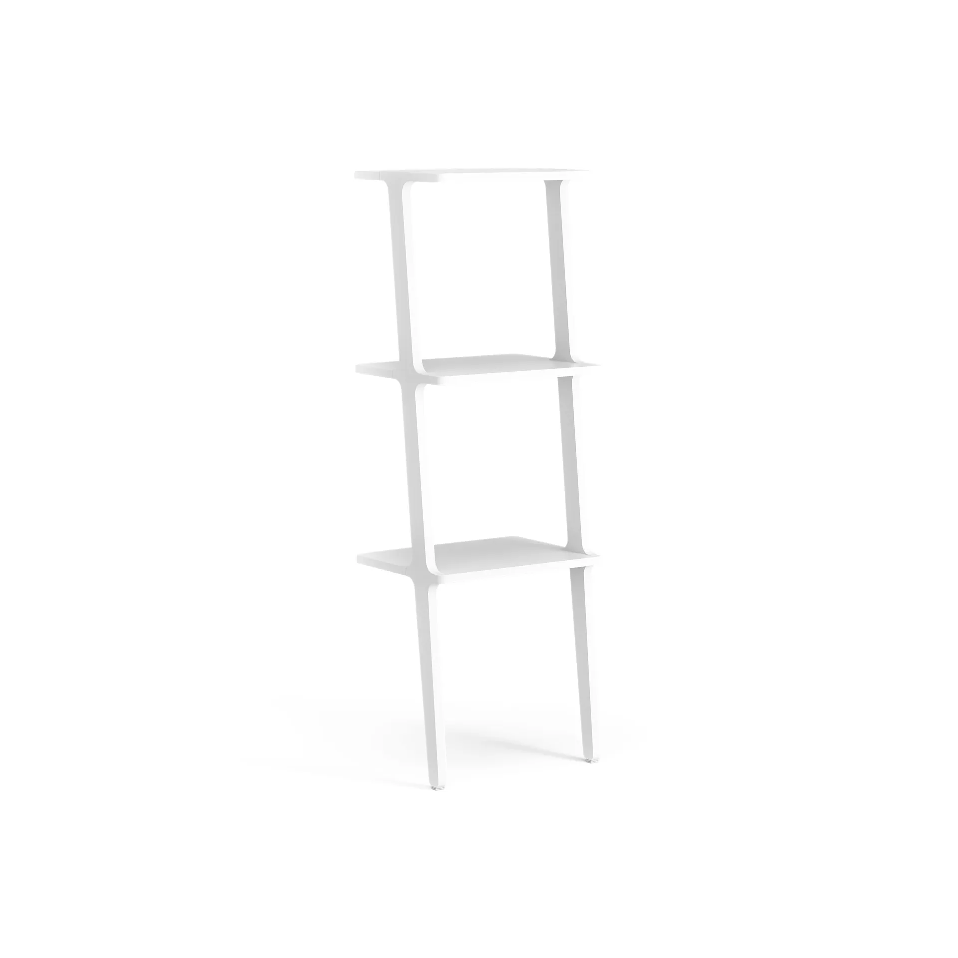 Libri shelf 3 shelf, Ash White glazed Swedese