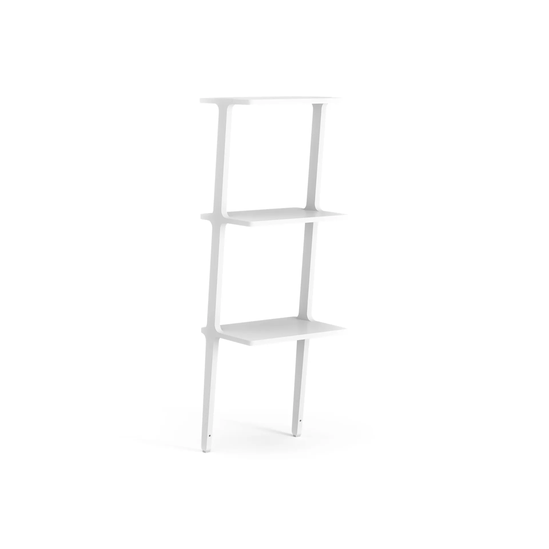 Libri shelf 3 shelf, Ash White glazed Swedese