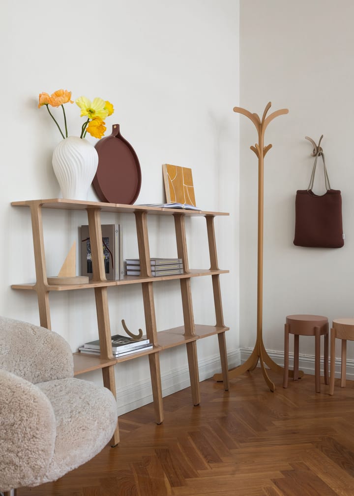 Libri shelf 3 shelf, Oak laquered Swedese