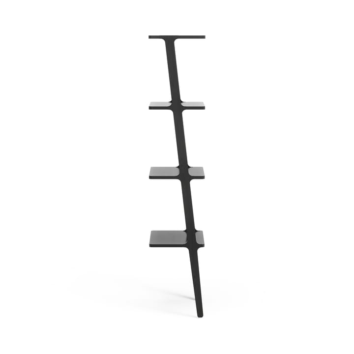 Libri shelf 4 shelf, Ash black glazed Swedese