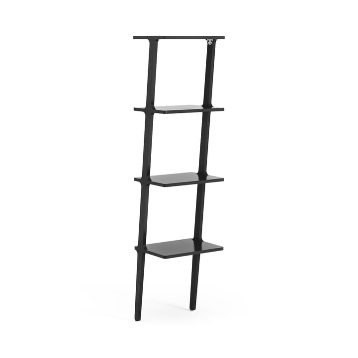 Libri shelf 4 shelf, Ash black glazed Swedese