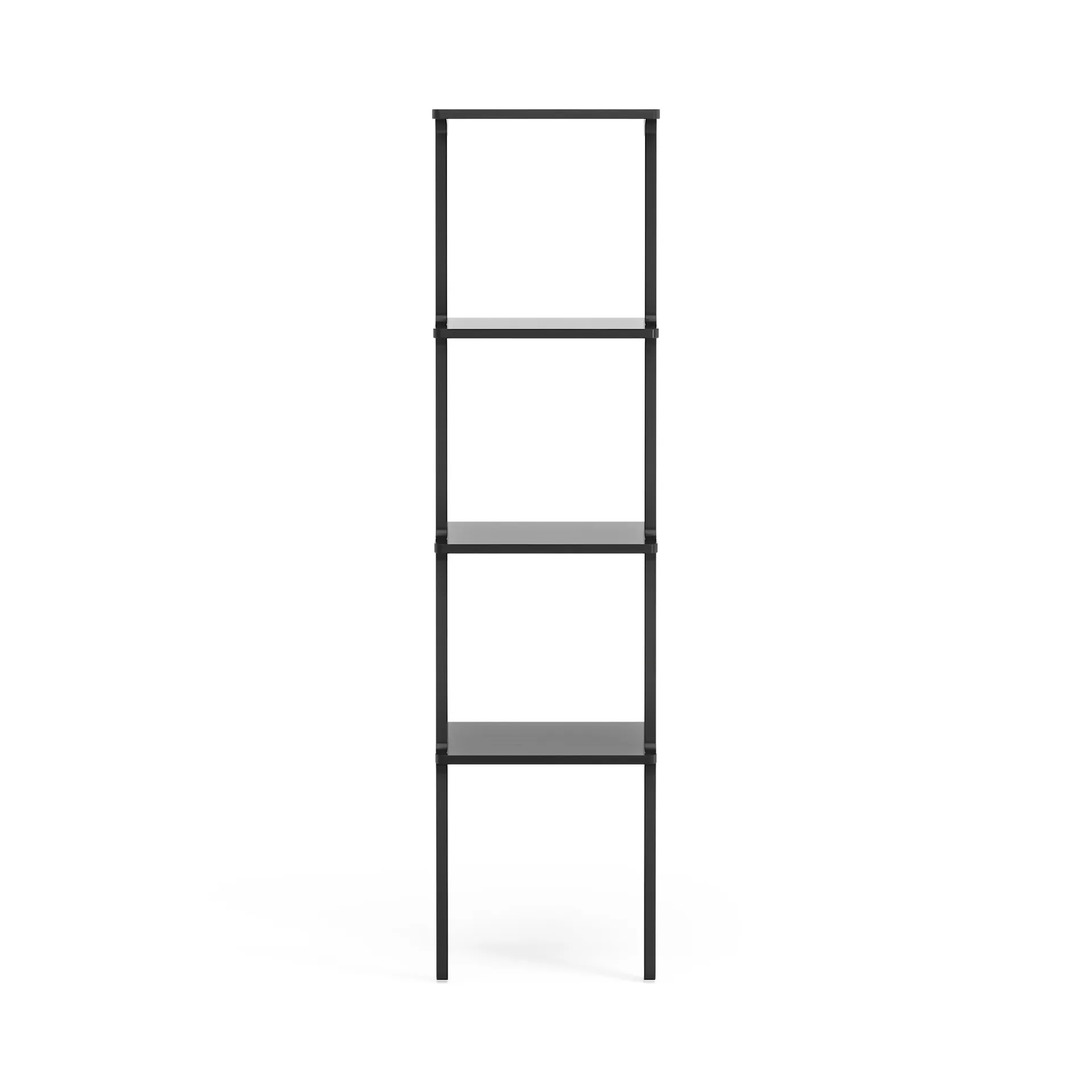 Libri shelf 4 shelf, Ash black glazed Swedese
