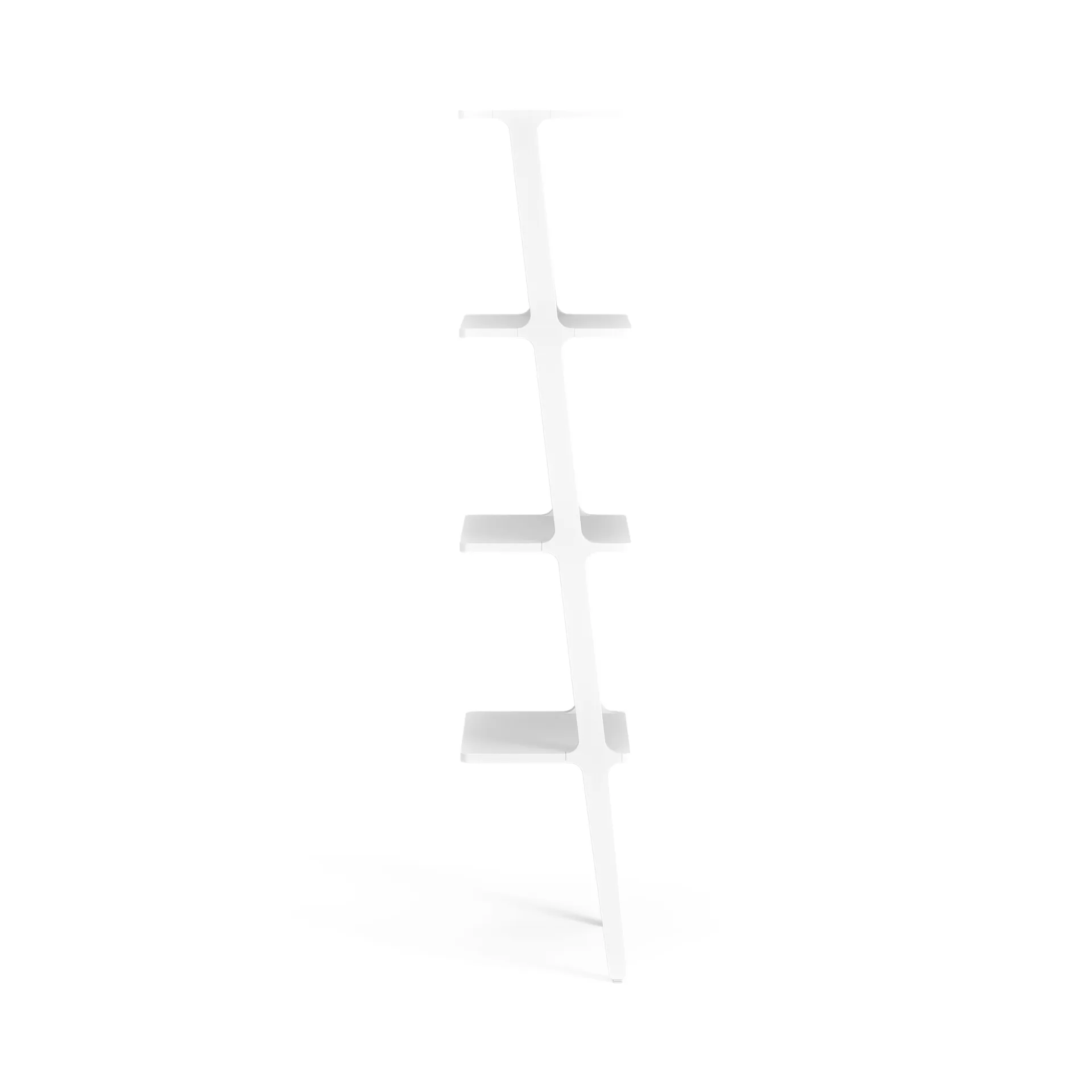Libri shelf 4 shelf, Ash White glazed Swedese
