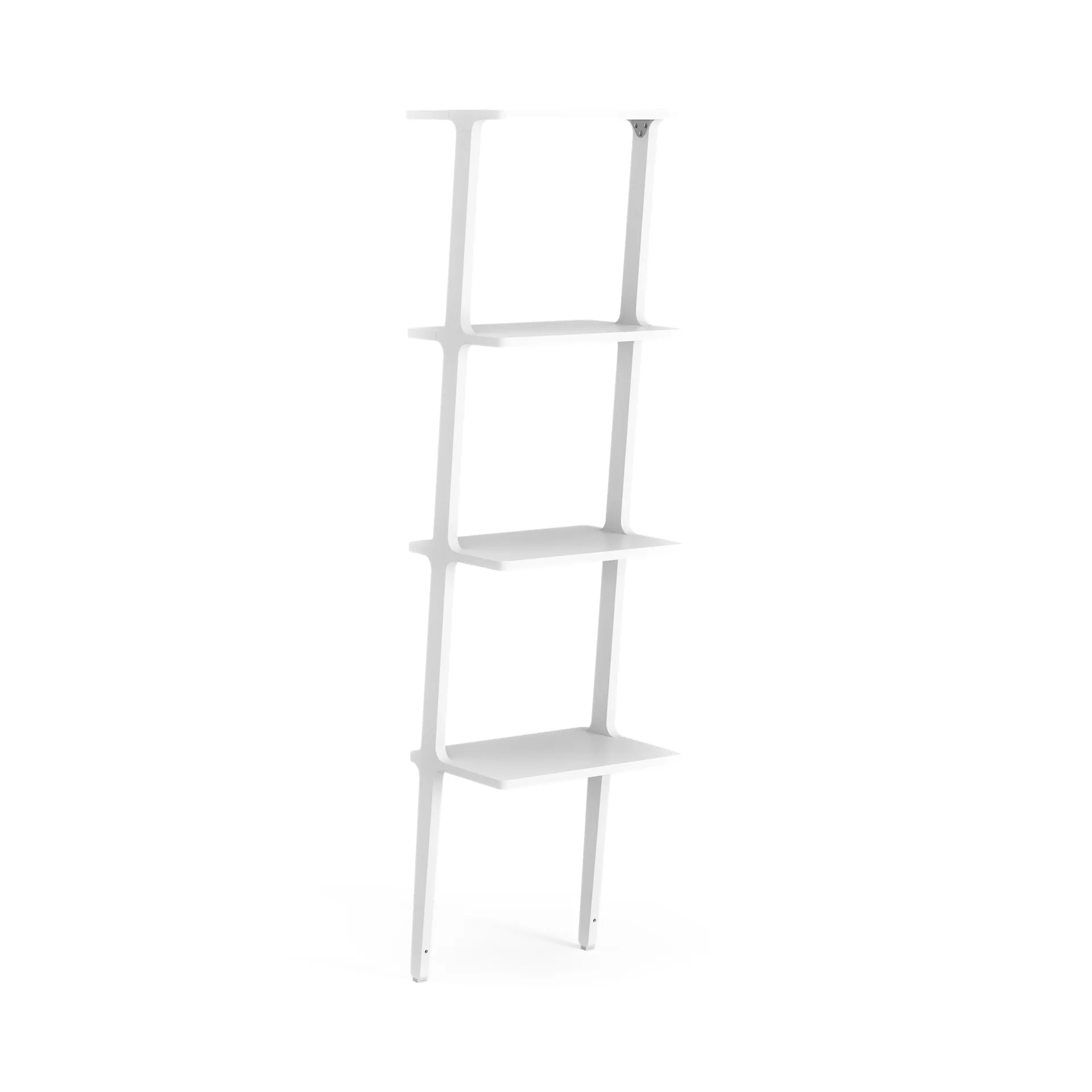 Libri shelf 4 shelf, Ash White glazed Swedese