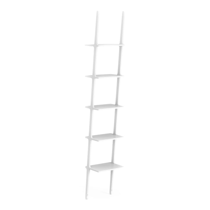 Libri shelf 5 shelf, Ash White glazed Swedese