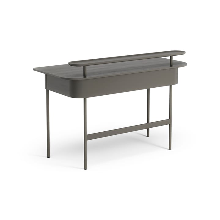 Luna desk with drawer and shelf - Oak orkan grey - Swedese