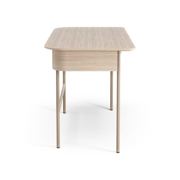 Luna desk with drawer - Oak white-pigmented - Swedese