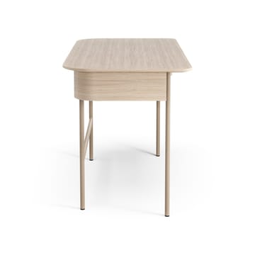 Luna desk with drawer - Oak white-pigmented - Swedese