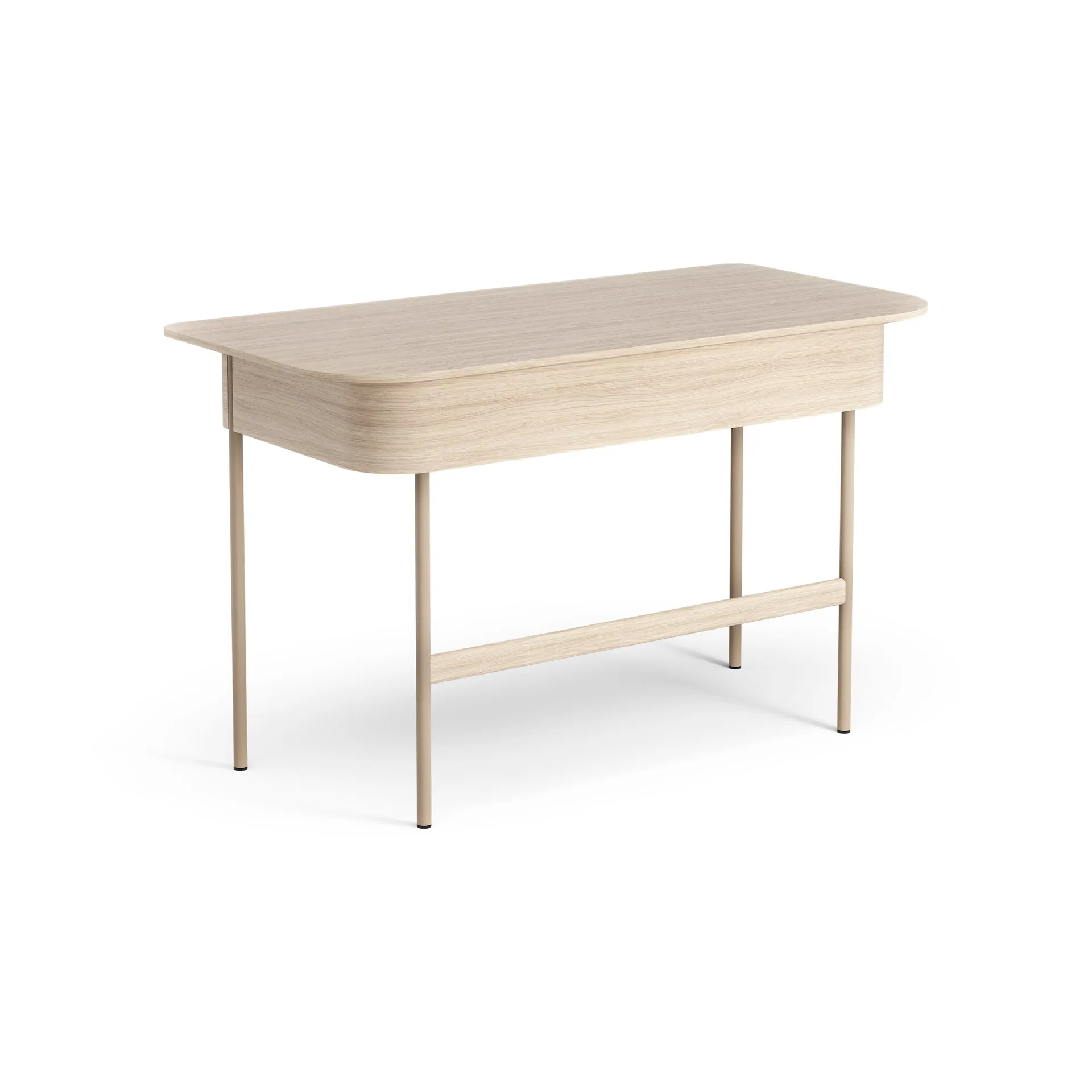 Luna desk with drawer, Oak white-pigmented Swedese