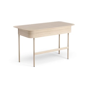 Luna desk with drawer - Oak white-pigmented - Swedese