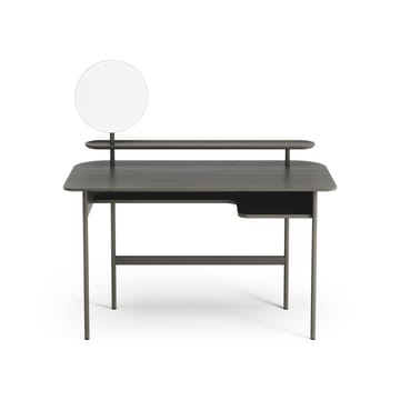 Luna desk with shelf and mirror - Oak orkan grey - Swedese