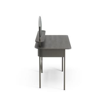 Luna desk with shelf and mirror - Oak orkan grey - Swedese