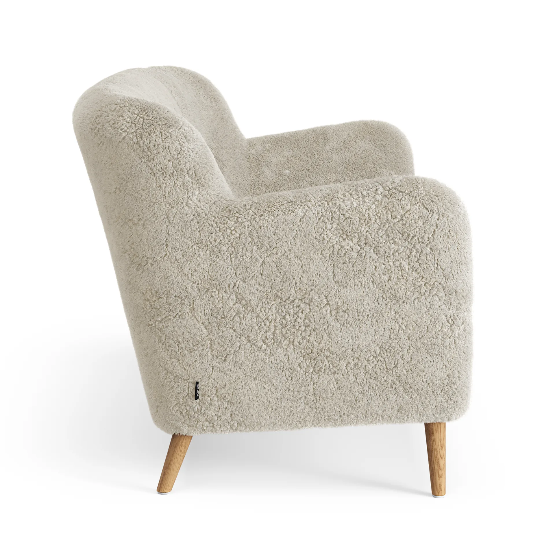 Nova 2-seater sofa sheepskin, Moonlight-oiled oak Swedese