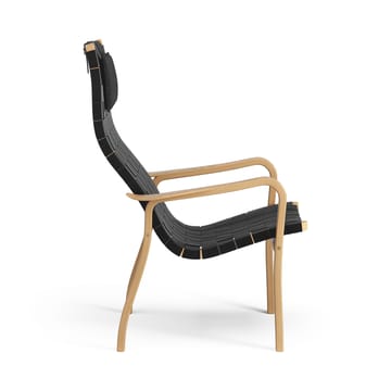 Primo arm chair high with neck cushion oiled oak - Black - Swedese