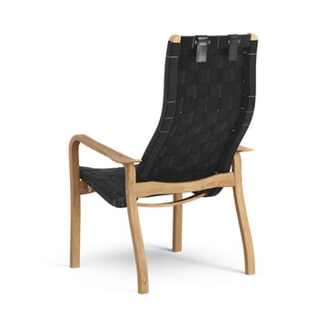Primo arm chair high with neck cushion oiled oak - Black - Swedese