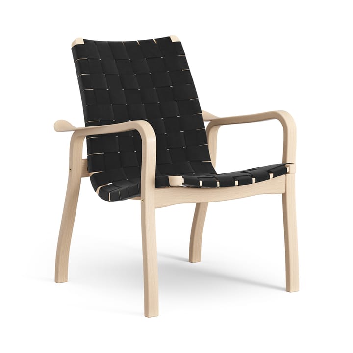 Primo arm chair low laquered beech - Black - Swedese