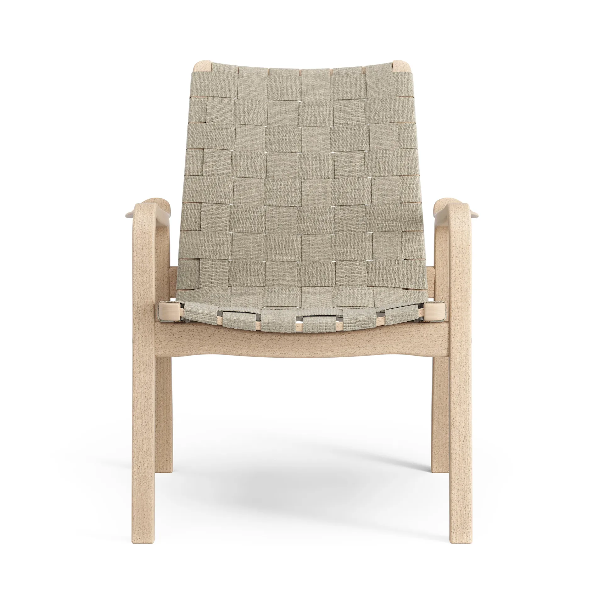 Primo arm chair low laquered beech, Natural Swedese