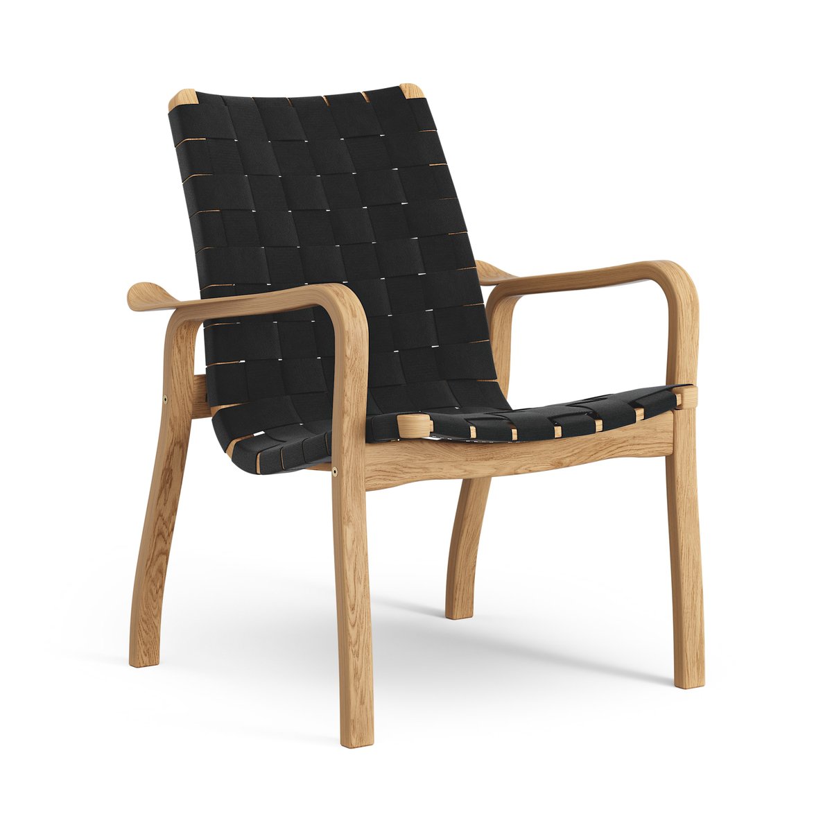 Swedese Primo arm chair low oiled oak Black | Scandinavian Design | Armchairs & footstools | Beige