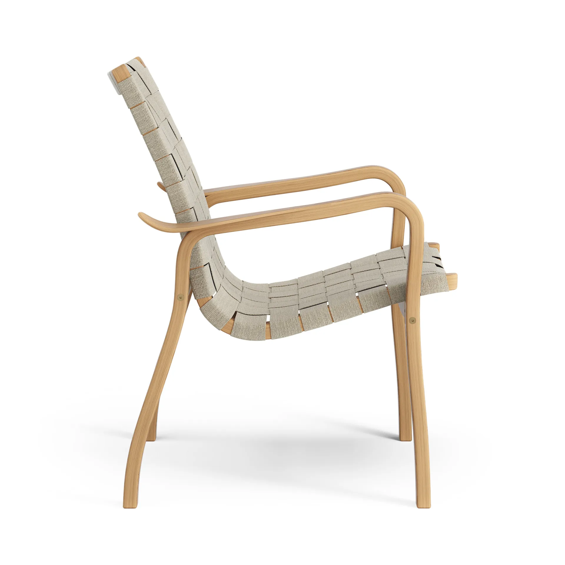Primo arm chair low oiled oak, Natural Swedese