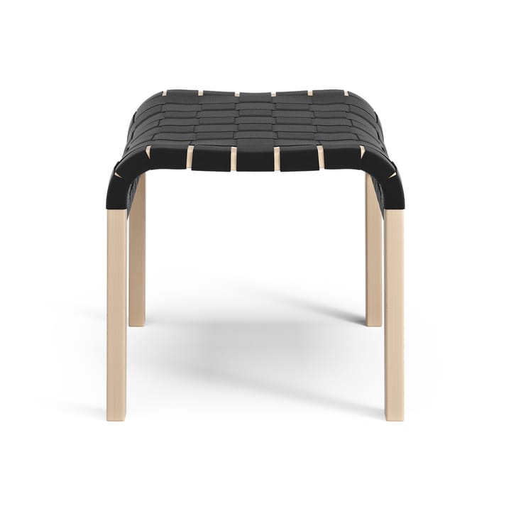 Primo foot stool laquered beech, Black Swedese