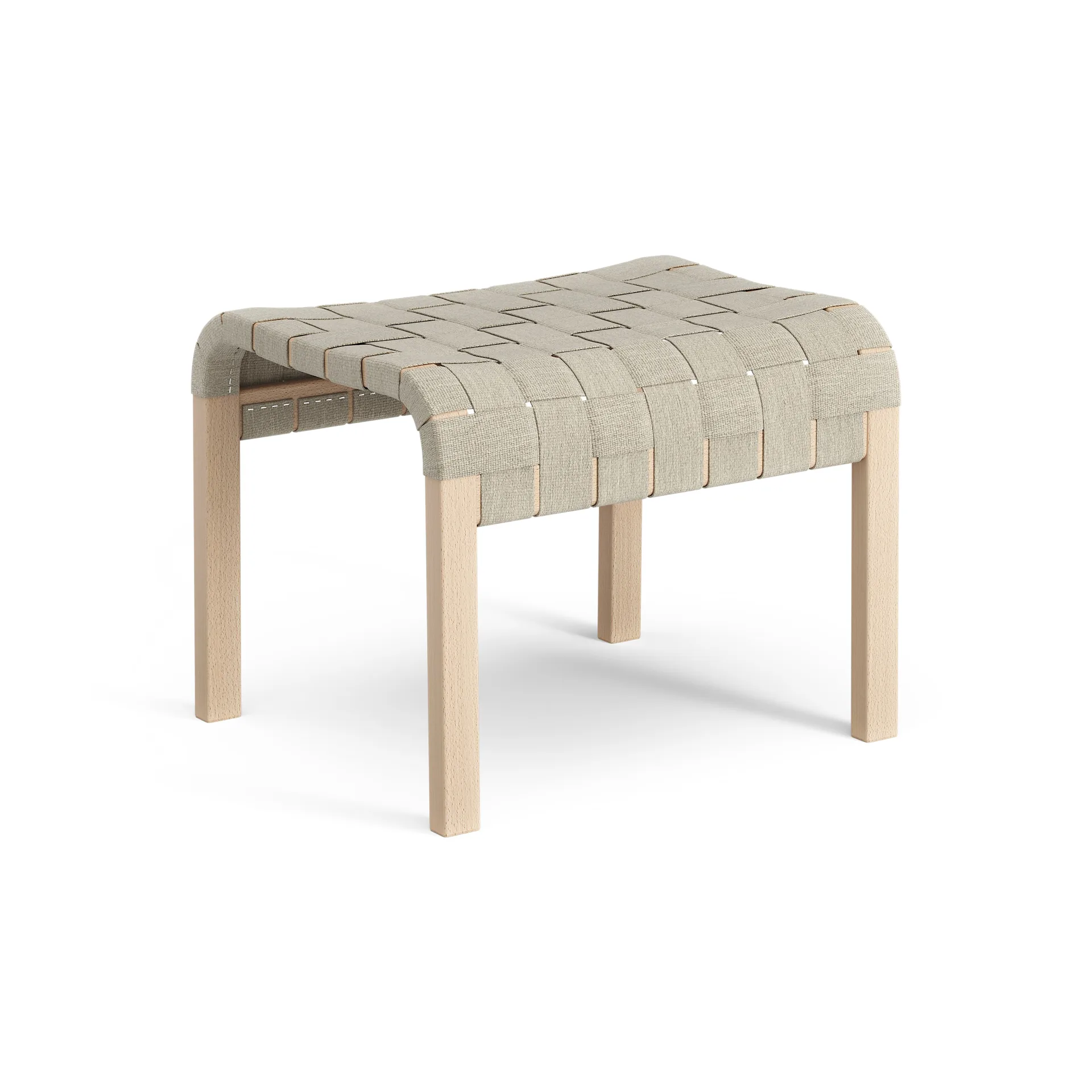 Primo foot stool laquered beech, Natural Swedese