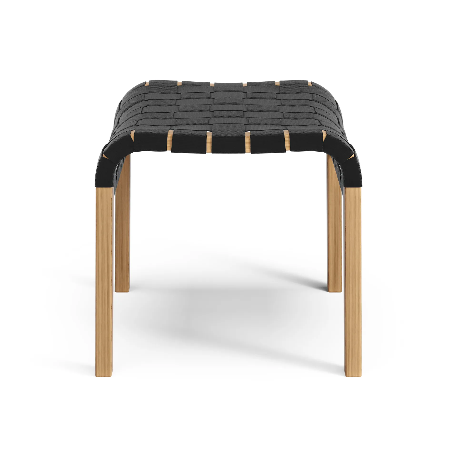 Primo foot stool oiled oak, Black Swedese