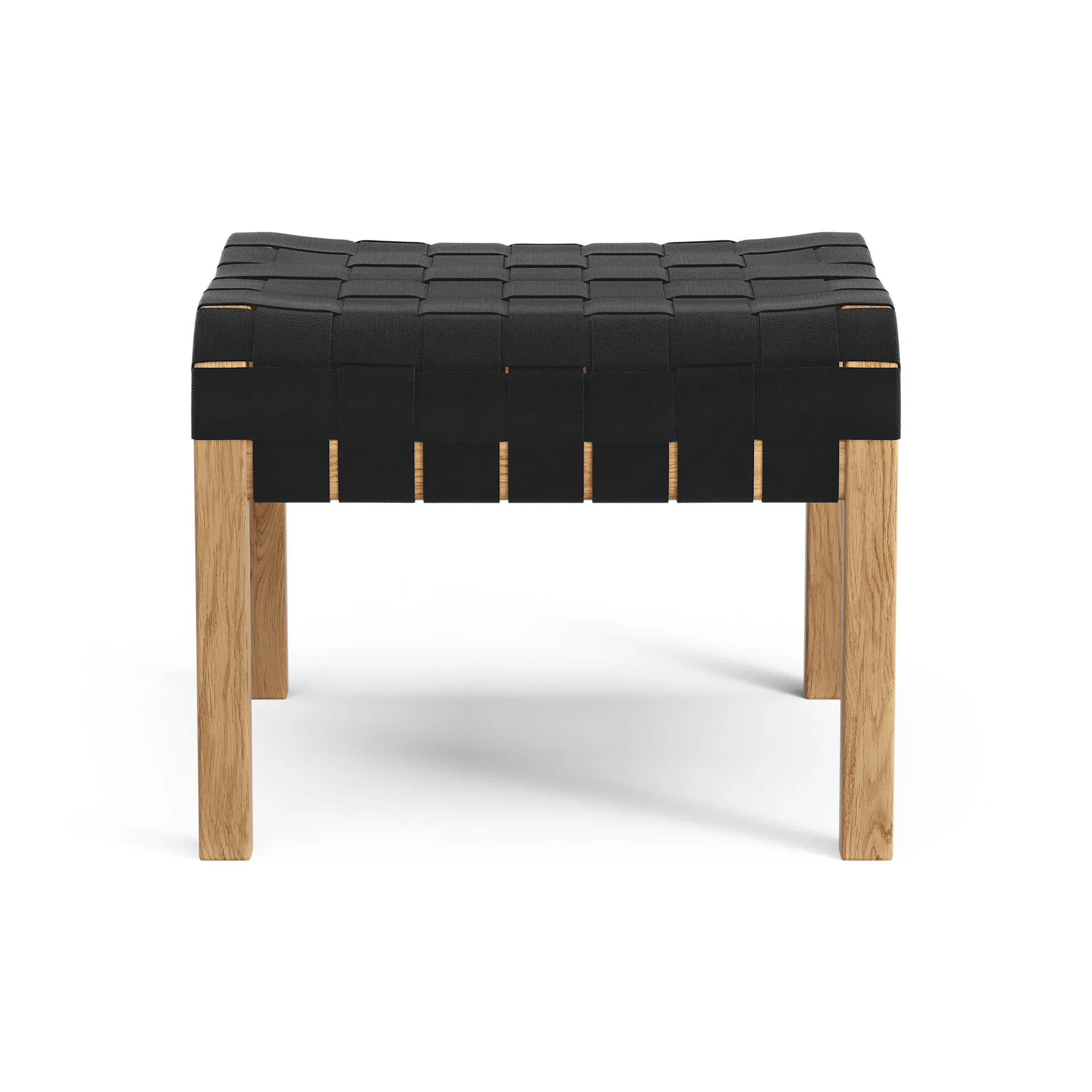 Primo foot stool oiled oak, Black Swedese