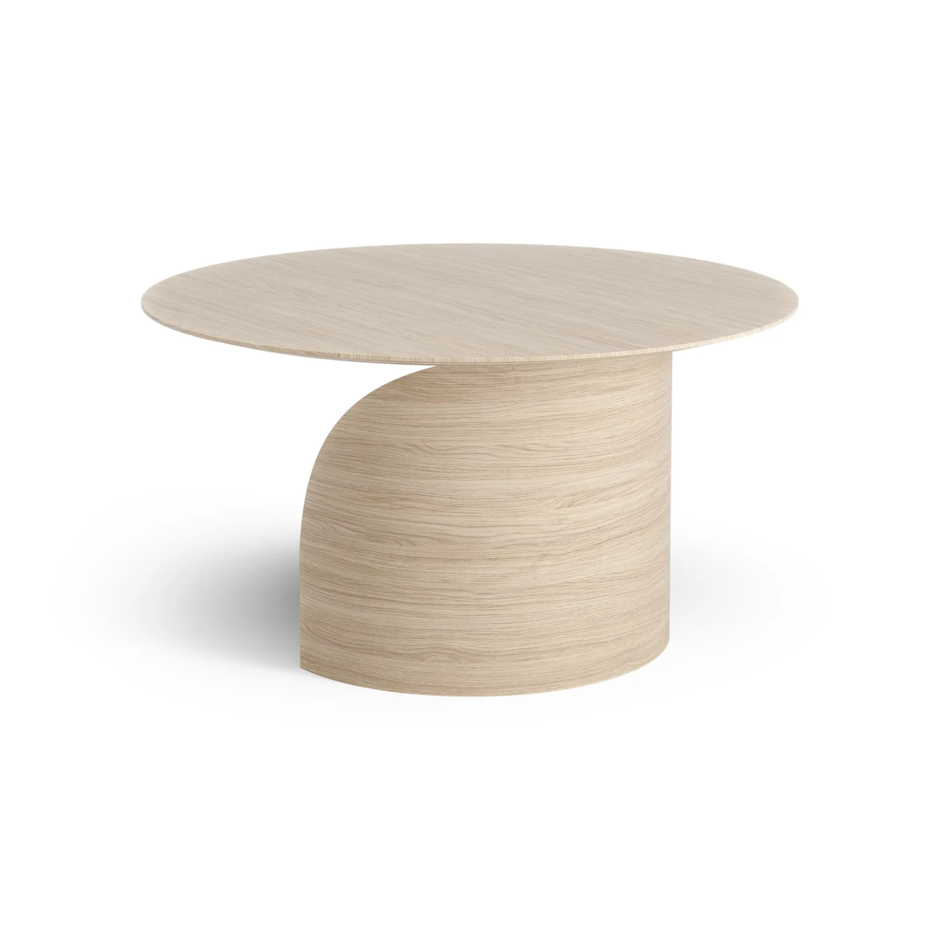 Savoa coffee table H45 cm, Oak white pigmented Swedese