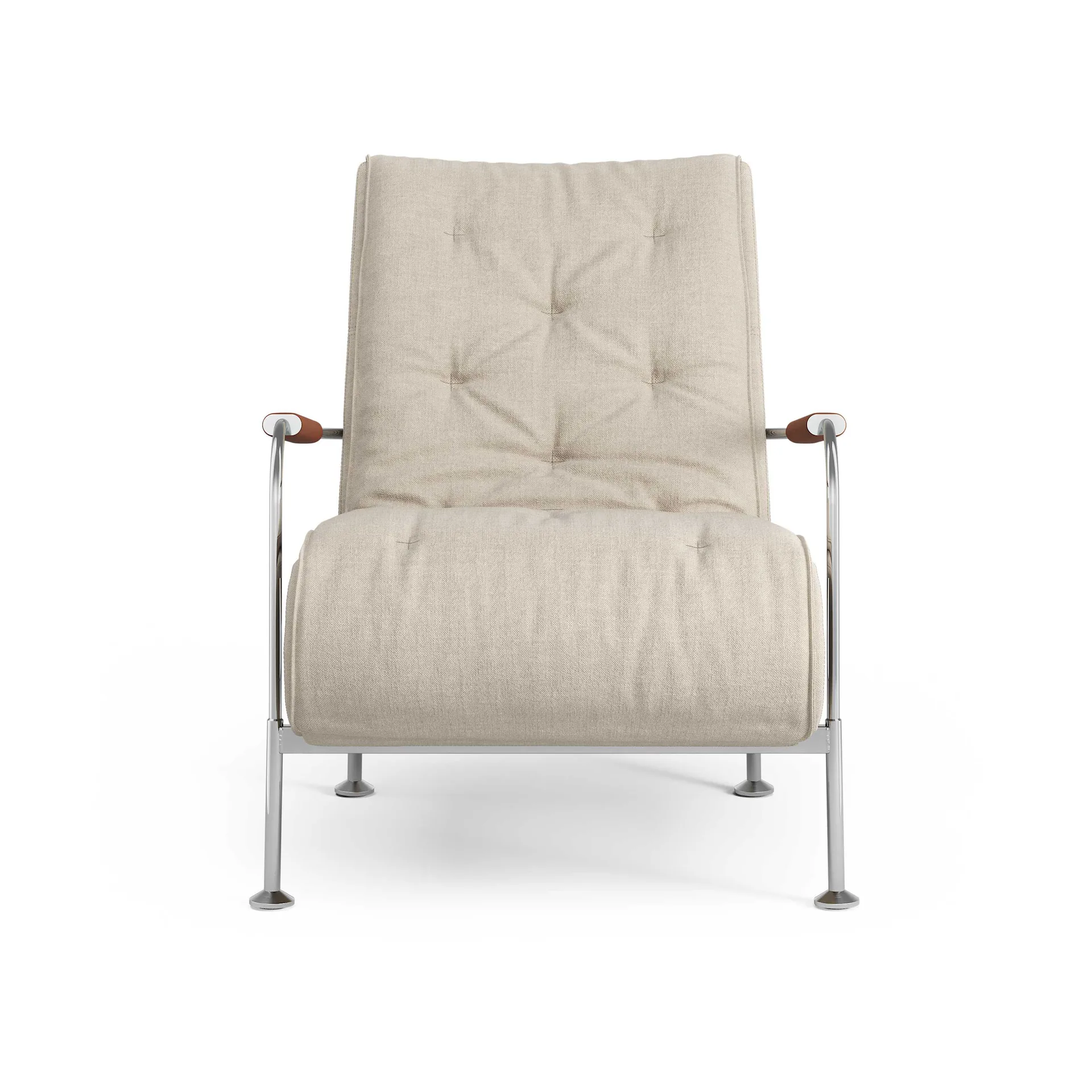 Serpentine armchair, Fabric Romo Linara Rye-chrome-tärnsjö Cognac Swedese