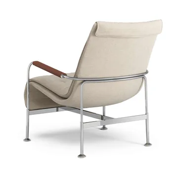 Serpentine armchair - Fabric Romo Linara Rye-chrome-tärnsjö Cognac - Swedese