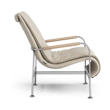 Serpentine armchair - Fabric Romo Linara Rye-chrome-tärnsjö Nature - Swedese