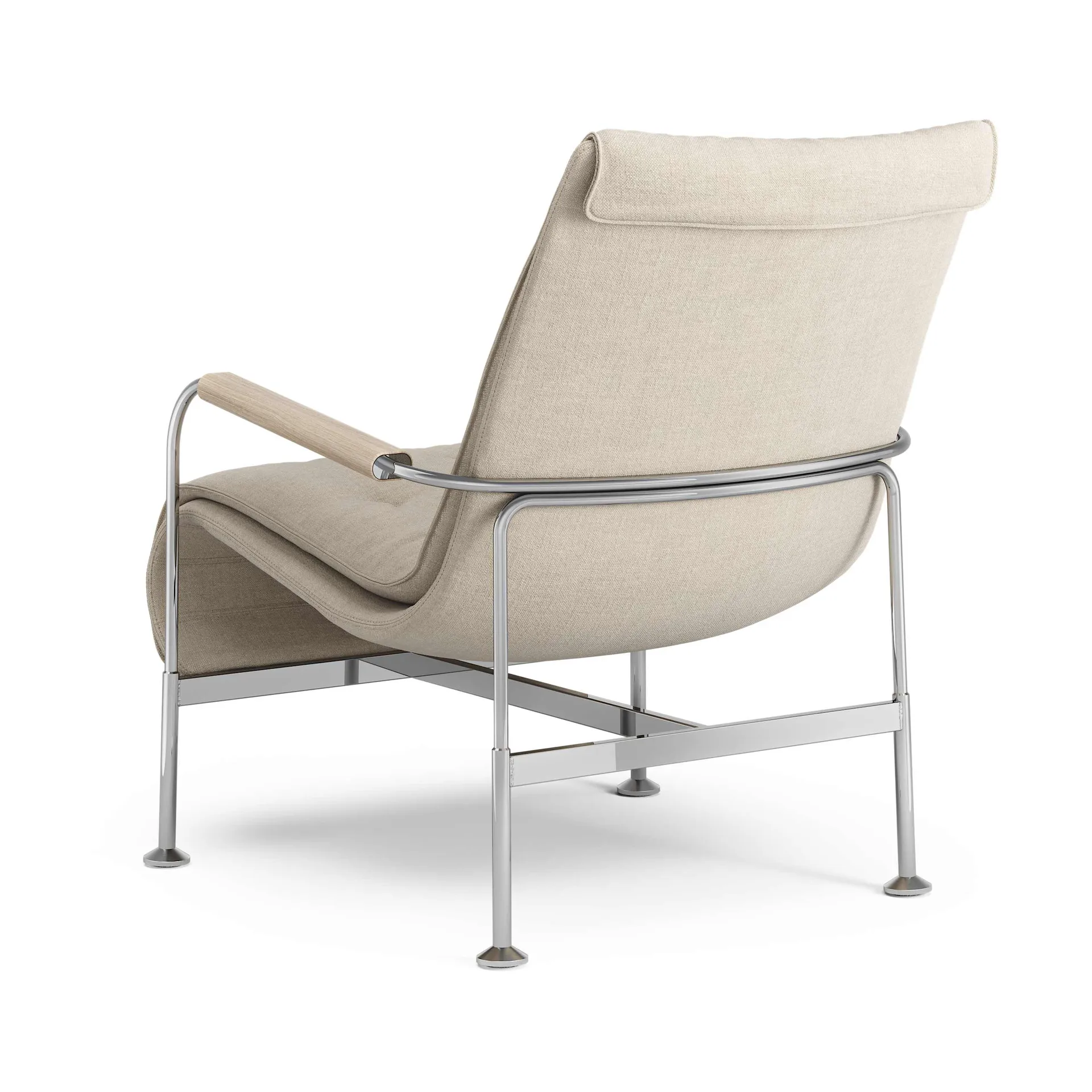 Serpentine armchair, Fabric Romo Linara Rye-chrome Swedese