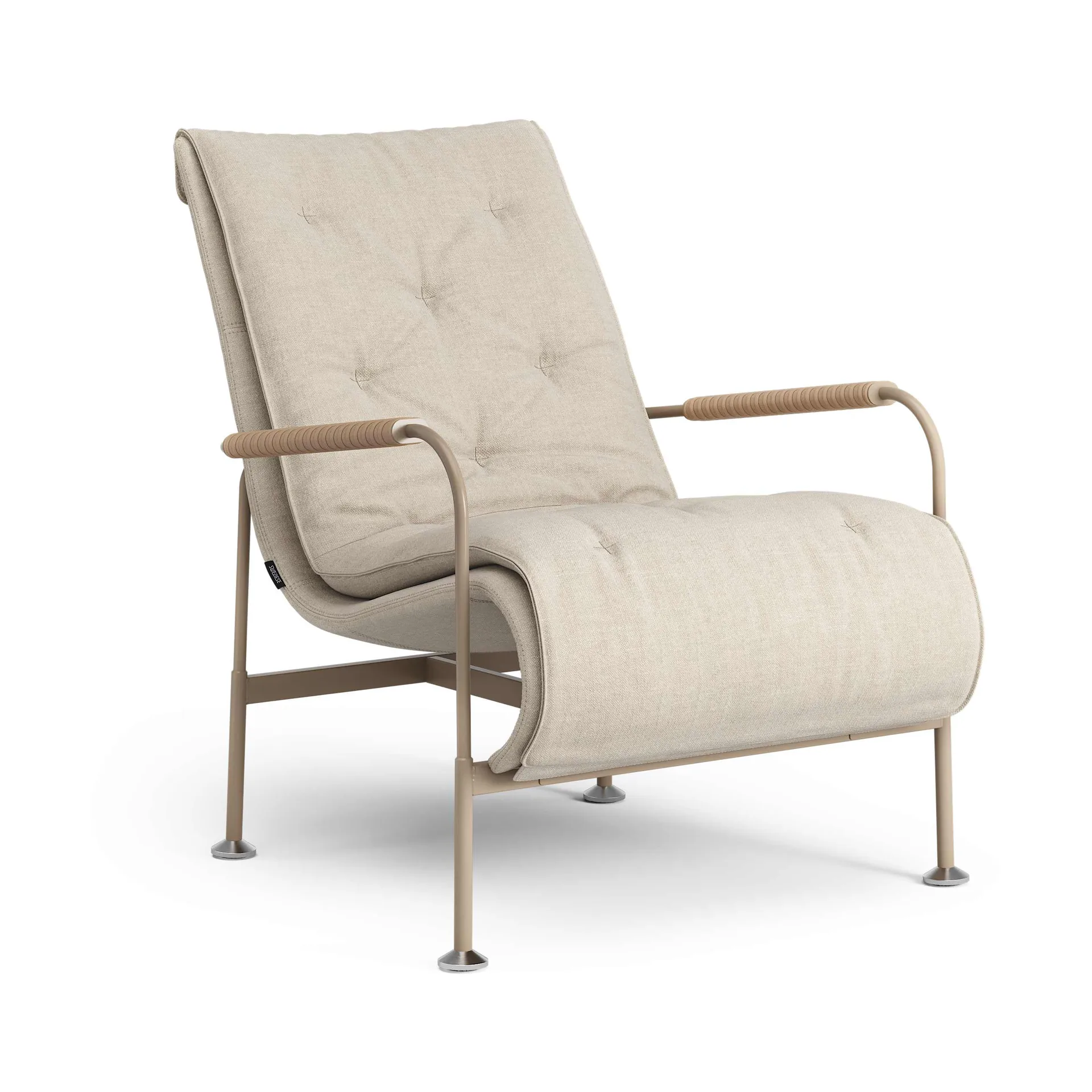 Serpentine armchair, Fabric Romo Linara Rye-nutmeg-Tärnsjö Nature Swedese