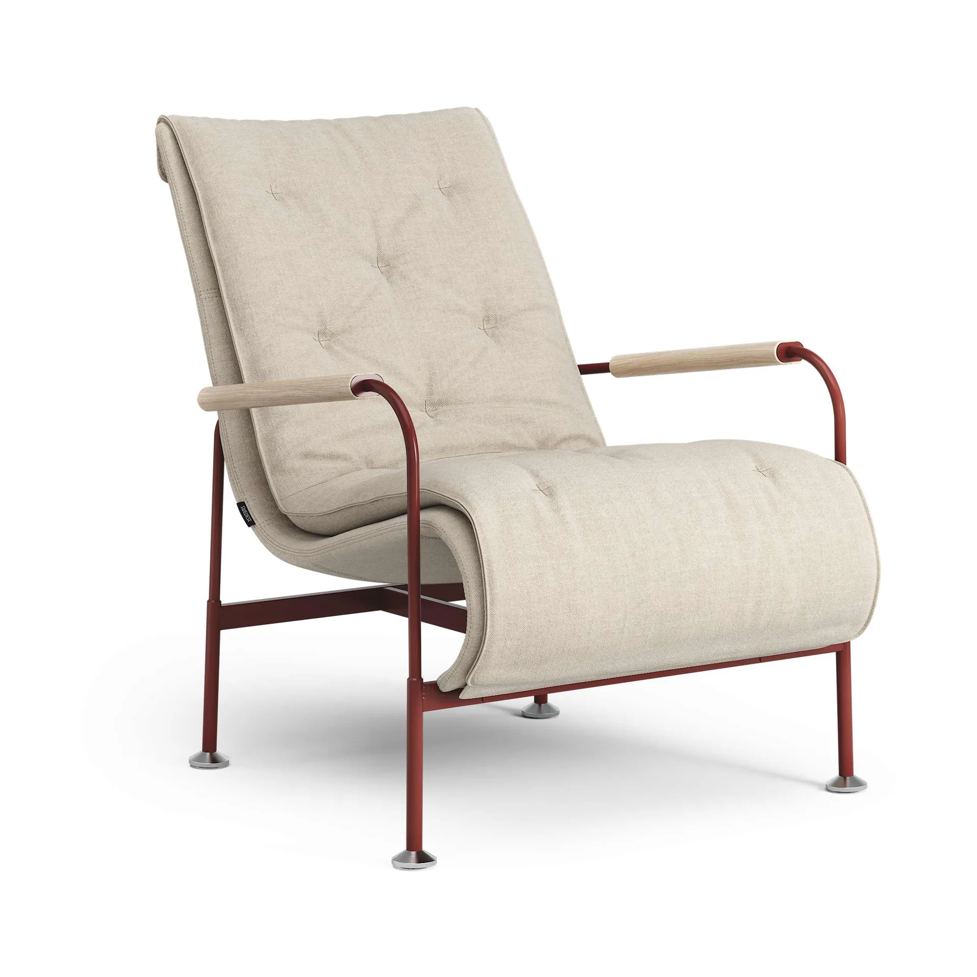 Serpentine armchair, Fabric Romo Linara Rye-red Swedese