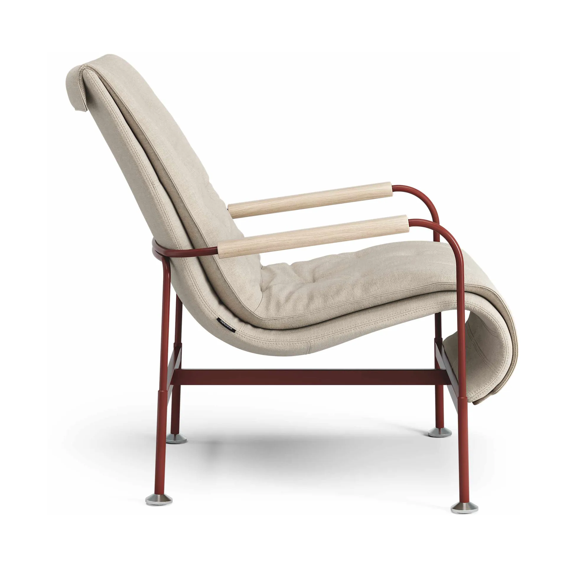 Serpentine armchair, Fabric Romo Linara Rye-red Swedese
