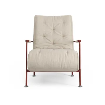 Serpentine armchair - Fabric Romo Linara Rye-red - Swedese