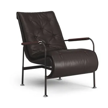 Serpentine armchair - Leather Elmo Soft Dark brown–Tärnsjö Tobacco - Swedese