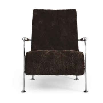 Serpentine armchair - Sheepskin Espresso-chrome - Swedese