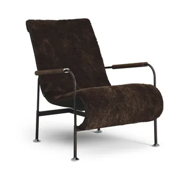 Serpentine armchair - Sheepskin Espresso dark brown - Swedese