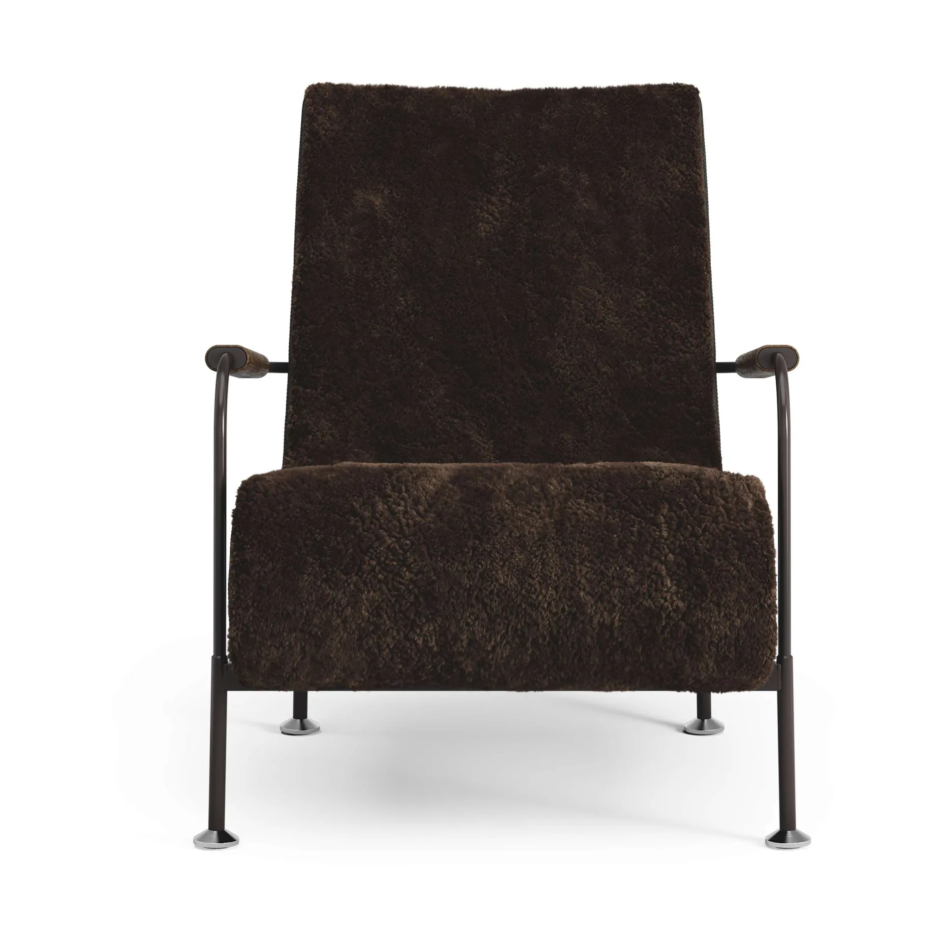 Serpentine armchair, Sheepskin Espresso dark brown Swedese