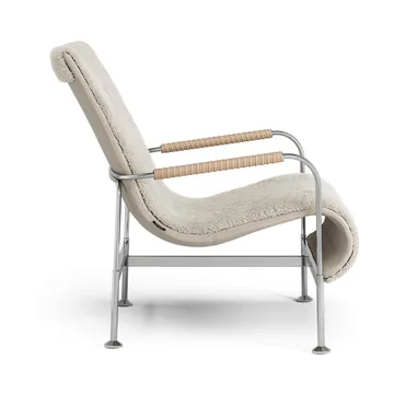Serpentine armchair - Sheepskin Moonlight-chrome-Tärnsjö Nature - Swedese