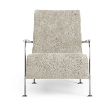 Serpentine armchair - Sheepskin Moonlight-chrome - Swedese