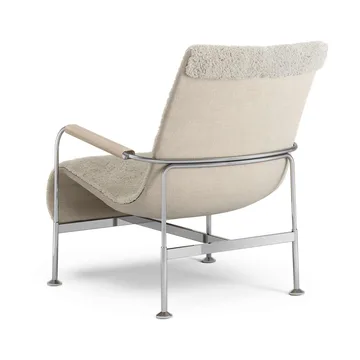 Serpentine armchair - Sheepskin Moonlight-chrome - Swedese