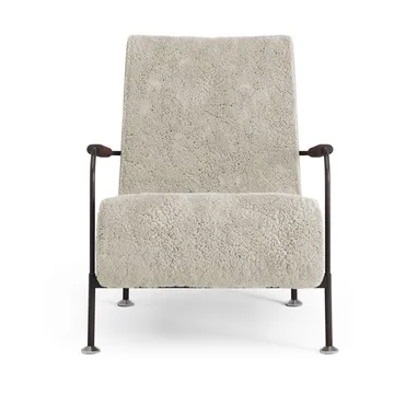 Serpentine armchair - Sheepskin Moonlight-dark brown-Tärnsjö Tobacco - Swedese