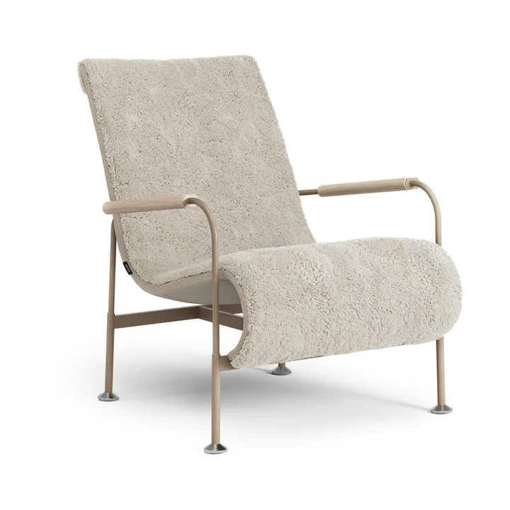 Serpentine armchair - Sheepskin Moonlight-nutmeg - Swedese